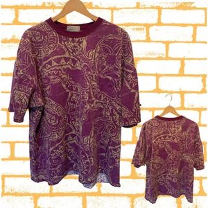 VINTAGE 1990s SHIRT TONES BY CC SPORT ALL OVER PRINT SINGLE STITCHED SIZE LARGE
